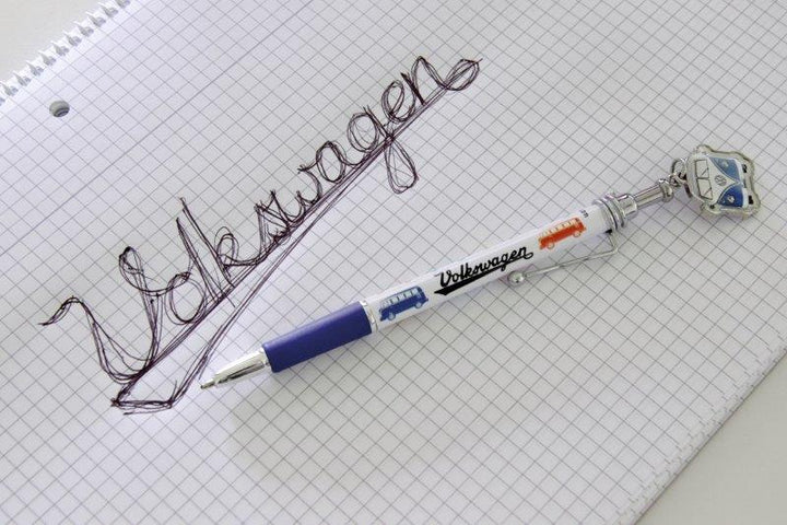 VW T1 BUS PEN WITH CHARM - WHITE (D)