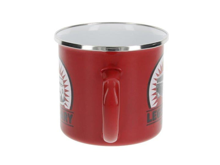 VW T1 BUS ENAMEL MUG 500ml IN GIFT BOX - VINTAGE LOGO/RED