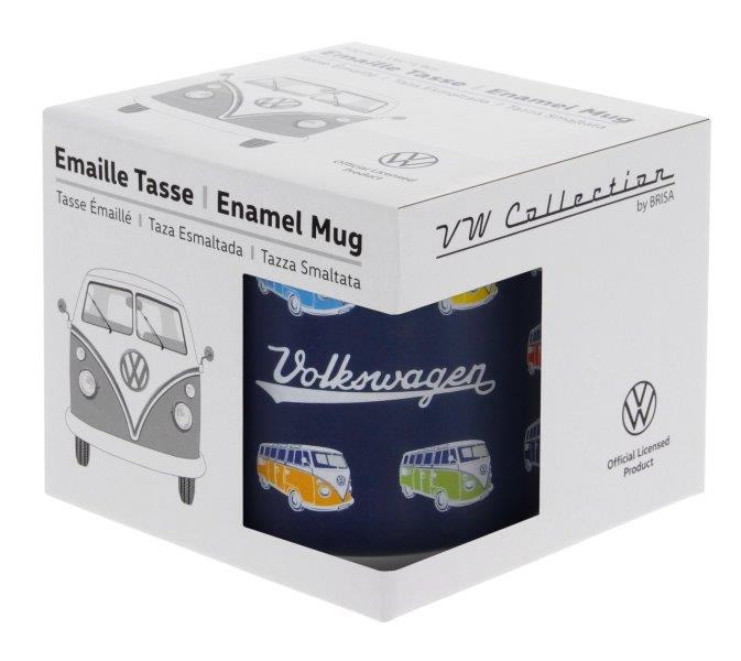 VW T1 BUS ENAMEL MUG 500ml IN GIFT BOX - PARADE/BLUE