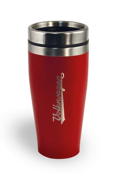 VW STAINLESS STEEL INSULATED TUMBLER, DOUBLE WALLED, 400ml RED