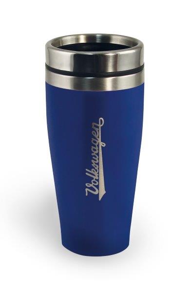 VW STAINLESS STEEL INSULATED TUMBLER, DOUBLE WALLED, 400ml BLUE