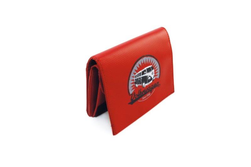 VW T1 BUS WALLET - VINTAGE LOGO/RED