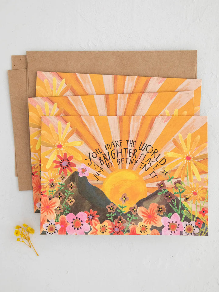 Gift Greeting Card Set - Make the World Brighter