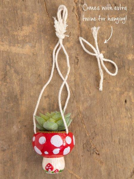Mini Hanging Succulent Mushroom