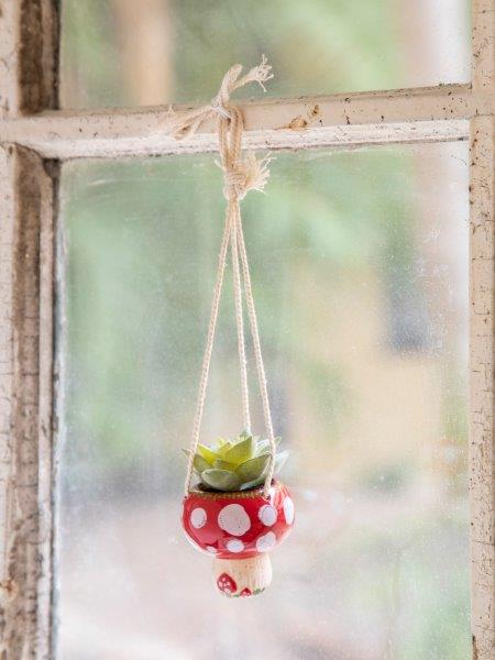 Mini Hanging Succulent Mushroom