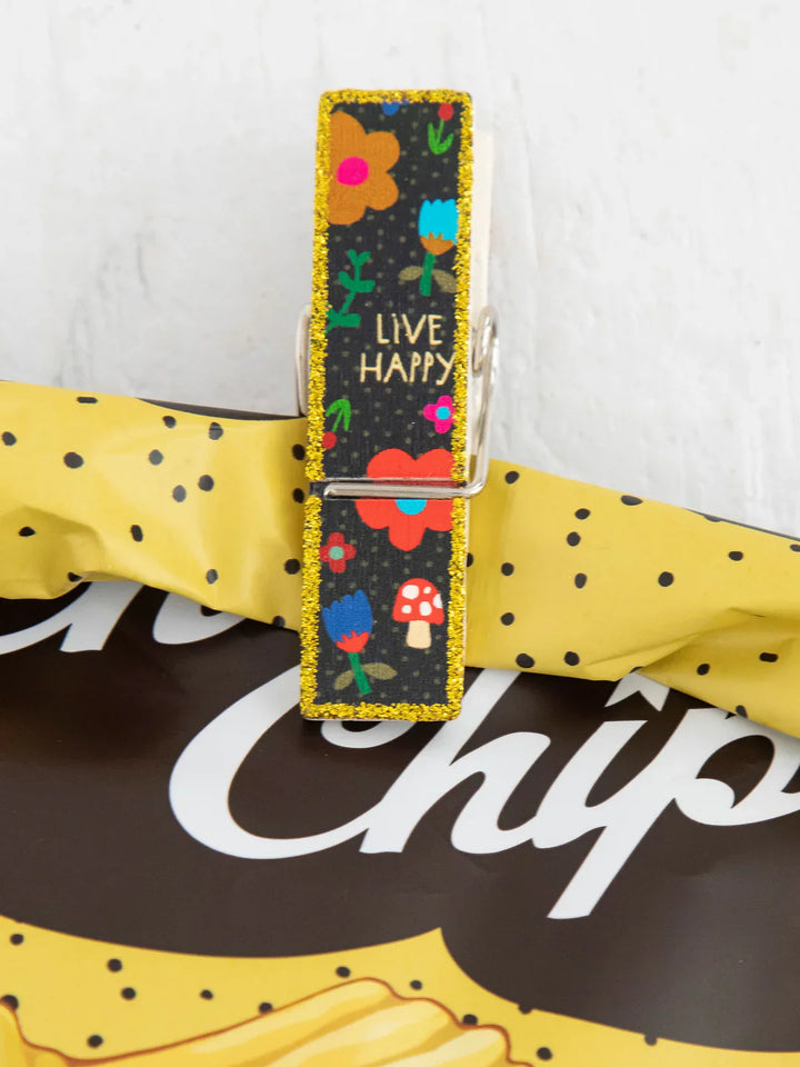 HAPPY CLIPS SET 4 LIVE HAPPY FLORAL
