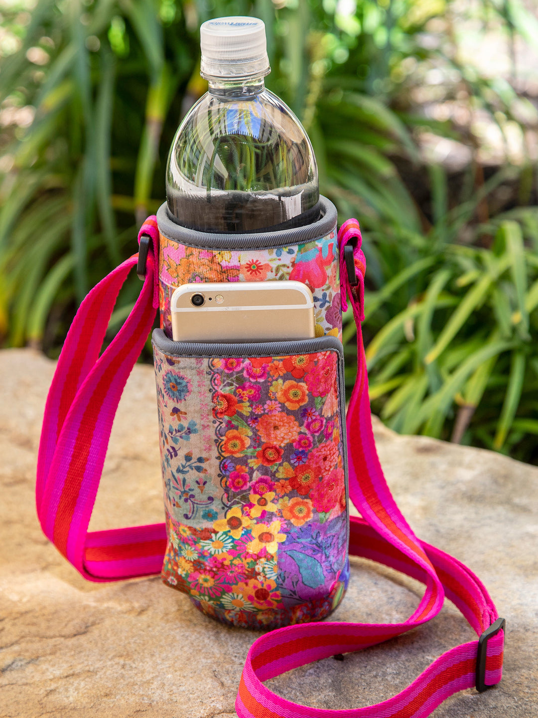 Water Bottle Carrier Pnk Patchwork