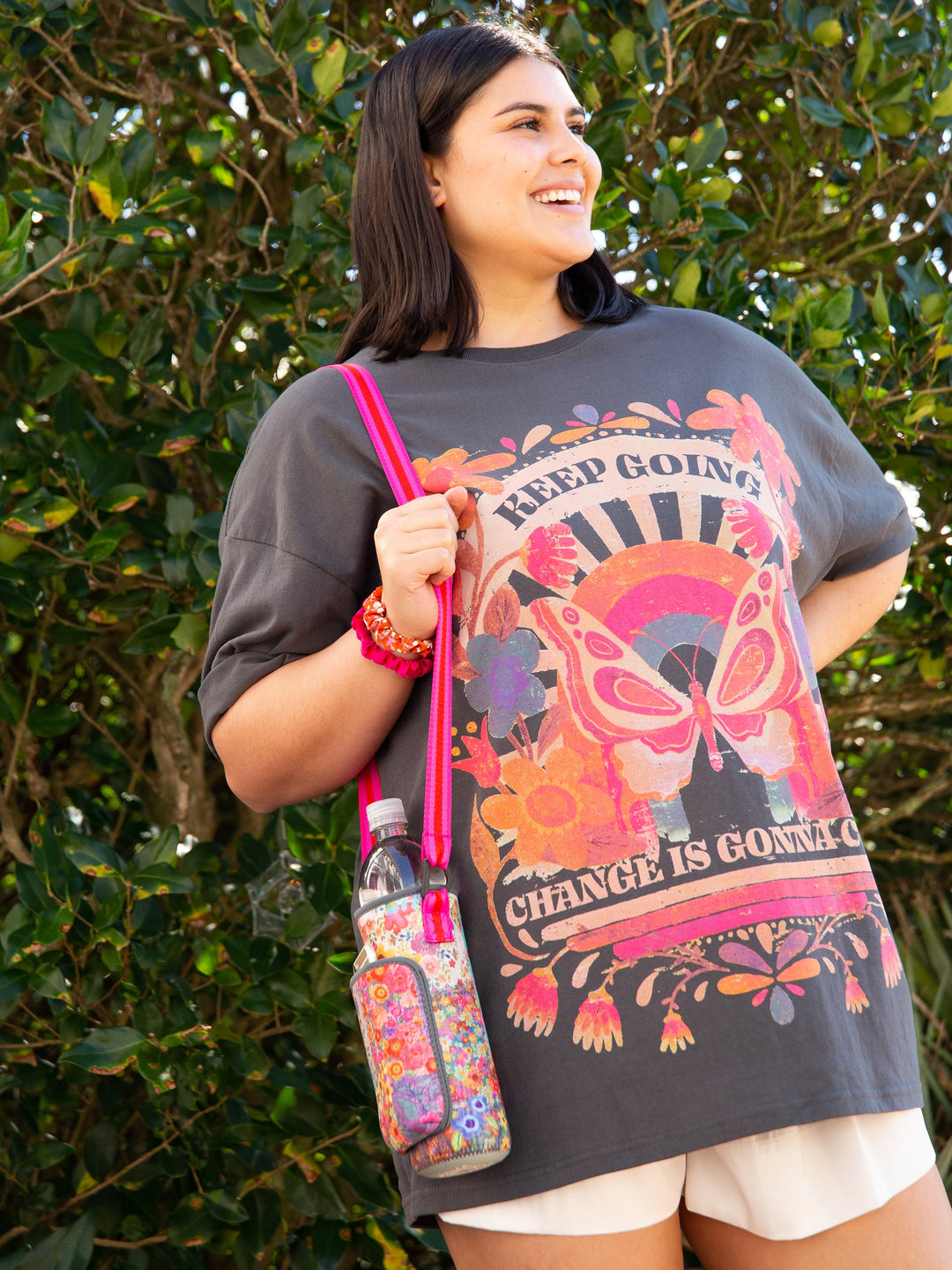 Water Bottle Carrier Pnk Patchwork