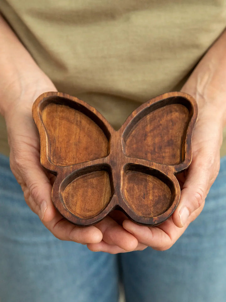 Carved Trinket Dish - Butterfly