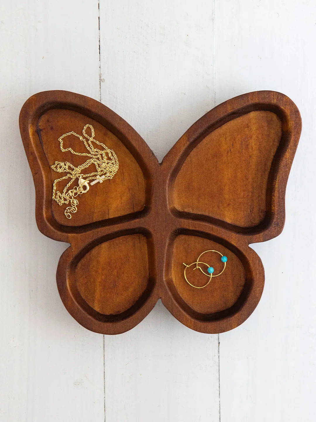 Carved Trinket Dish - Butterfly