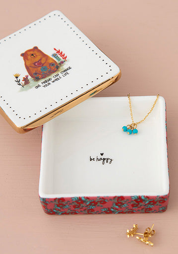 Ceramic Trinket Box Friend Change