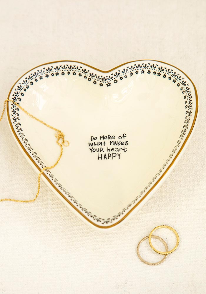 Heart Trinket Bowl Do More Happy