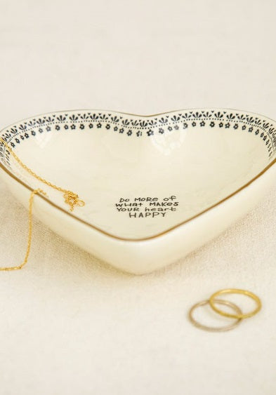 Heart Trinket Bowl Do More Happy