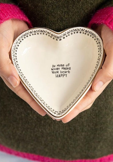 Heart Trinket Bowl Do More Happy