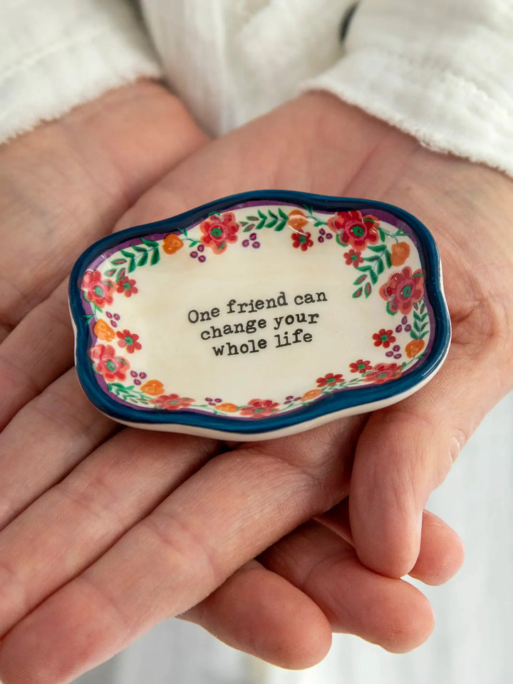 Artisan Trinket Jewelry Dish - One Friend