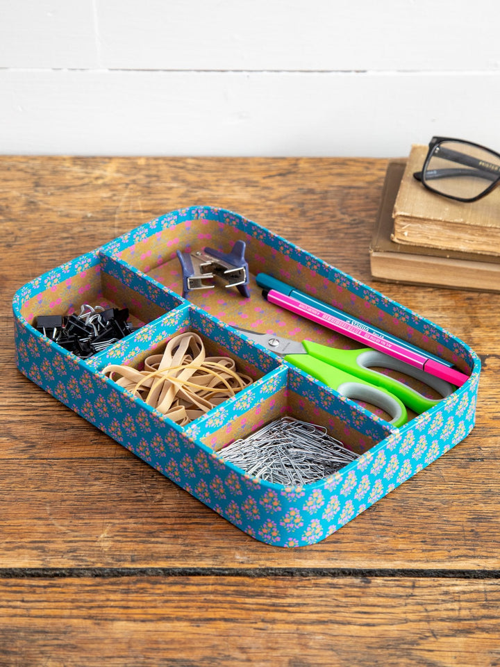 Tray Organizer Purple Floral