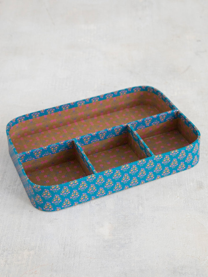 Tray Organizer Purple Floral