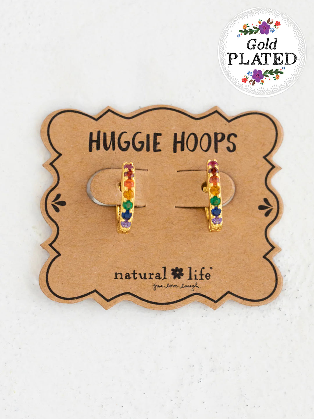 Huggie Hoop Earrings - Rainbow