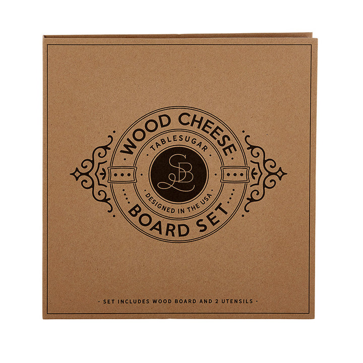 Cardboard Book Set - Wood Cheese Board