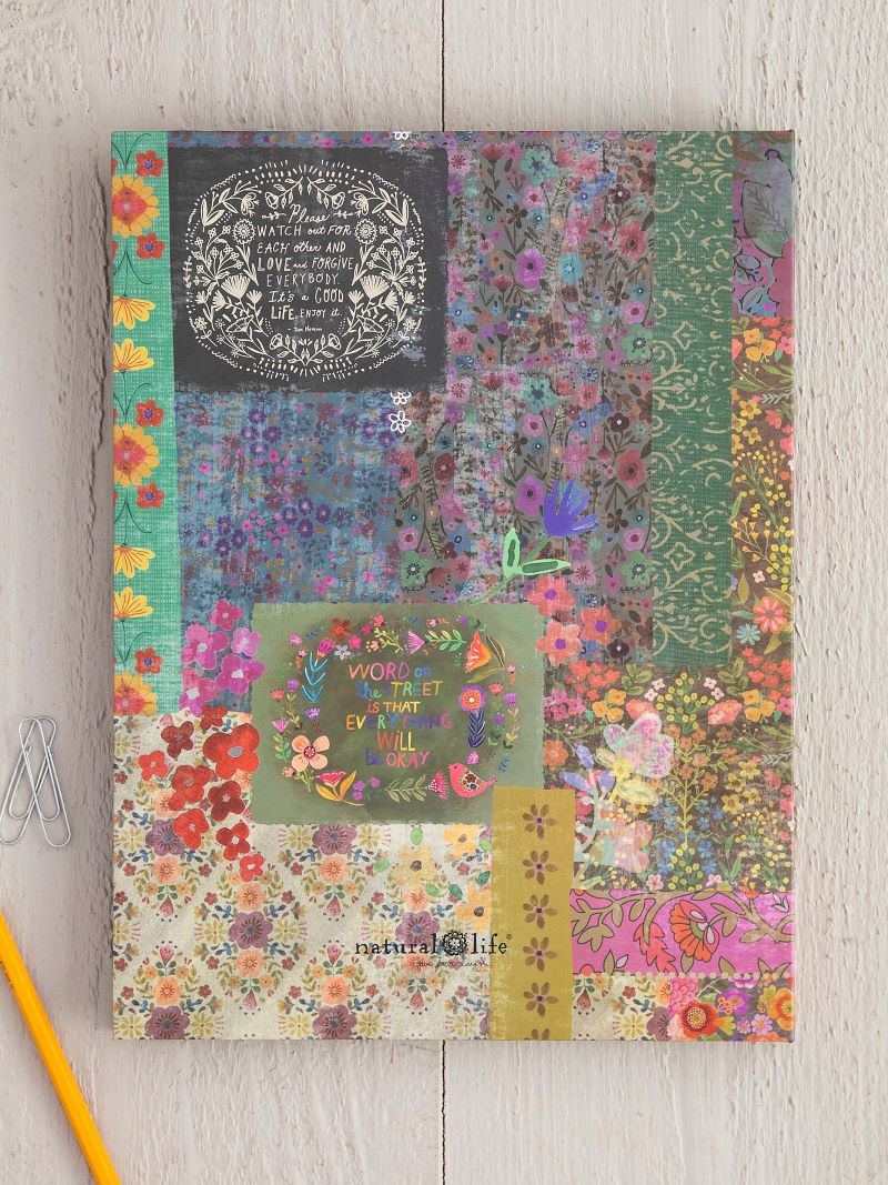 Clipfolio with Notepad - Patchwork