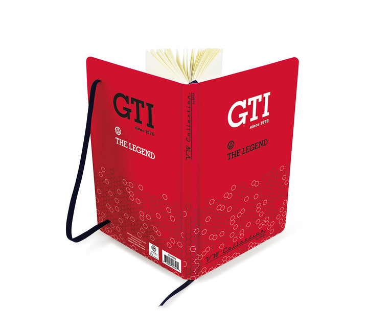 VW GTI PAPER NOTEBOOK, A5 FORMAT, LINED - THE LEGEND/RED