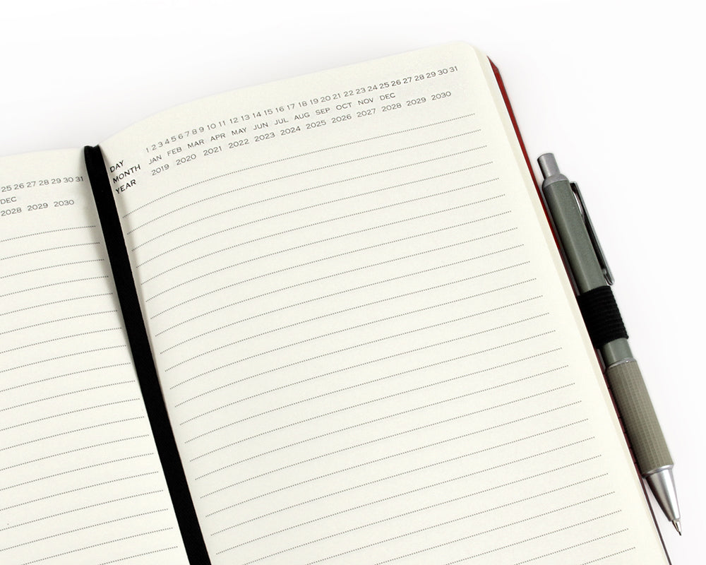 VW GTI PAPER NOTEBOOK, A5 FORMAT, LINED - THE LEGEND/RED