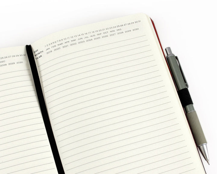 VW GTI PAPER NOTEBOOK, A5 FORMAT, LINED - THE LEGEND/RED