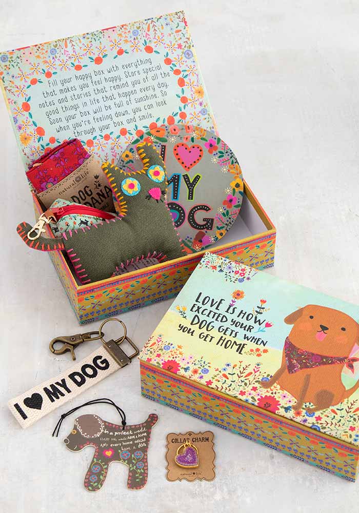 HAPPY GIFT BOX LGE - EXCITED DOG (Empty Box)