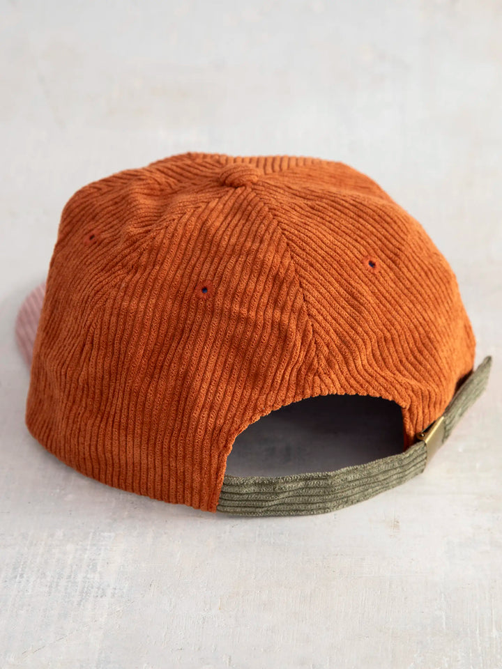 Cap Corduroy Snapback - Rust Folk Flower