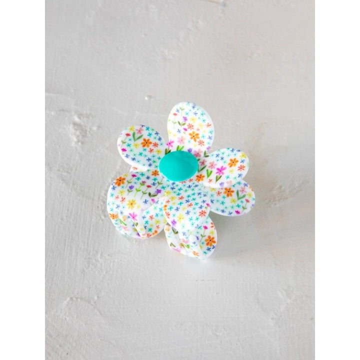 Flora Daisy Claw Clip - Rainbow