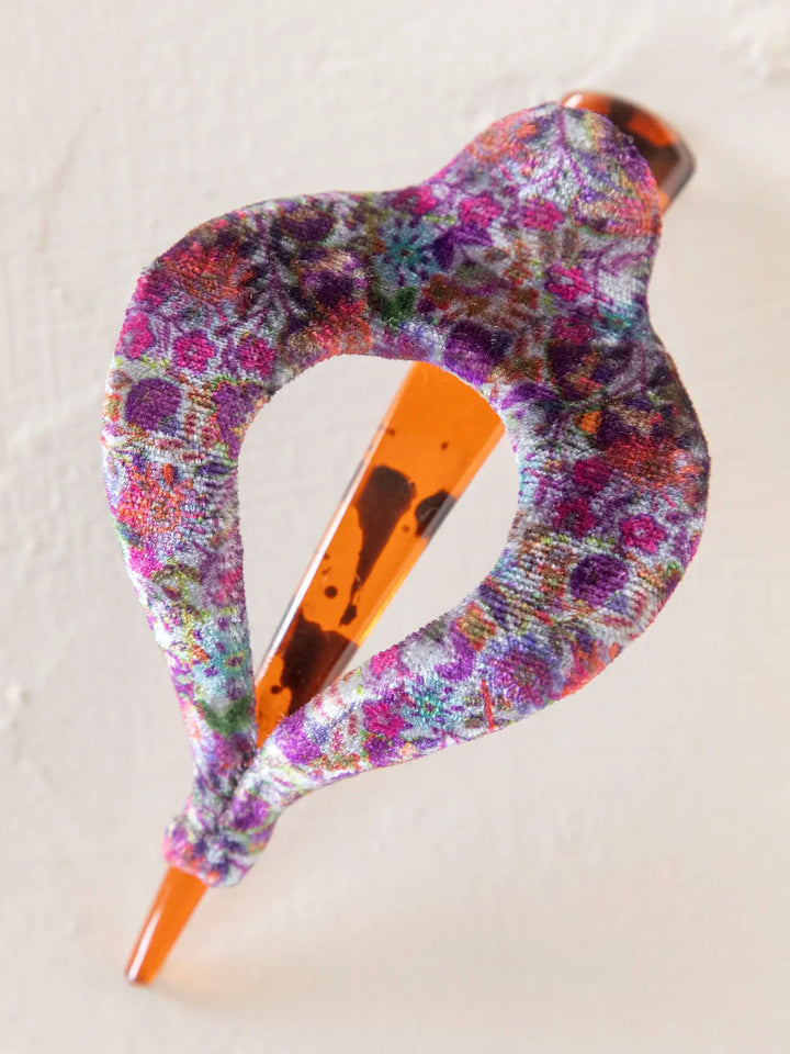 Boho Clip - Dark Purple Velvet