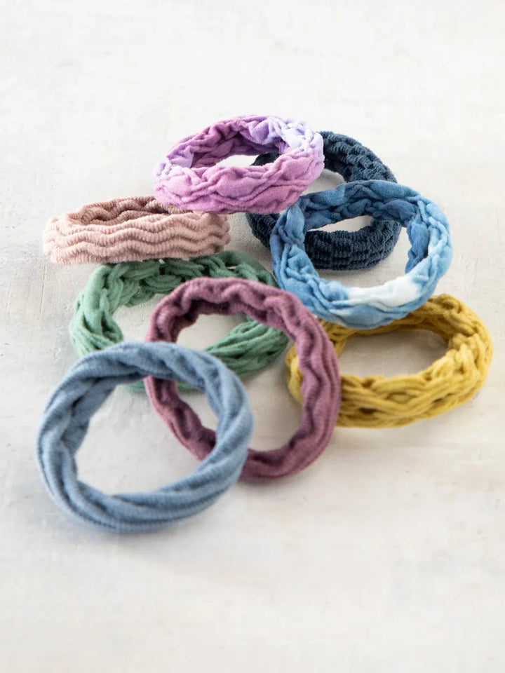 On The Run Hair Tie - Set/8 Dusty Blue