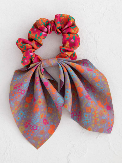 MIXED PRINT TIE SCRUNCHIE