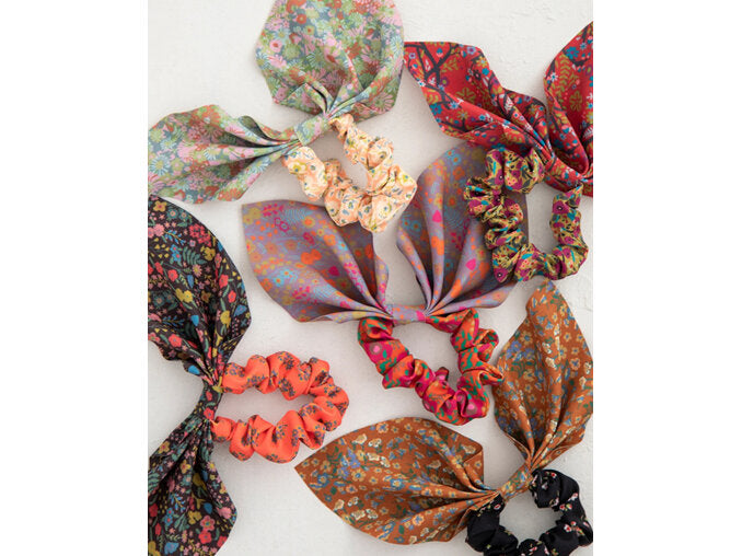 MIXED PRINT TIE SCRUNCHIE