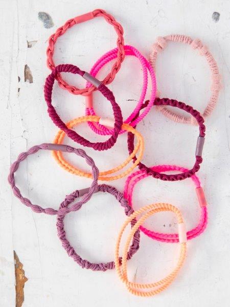Textured Hair Ties S/10 Bright