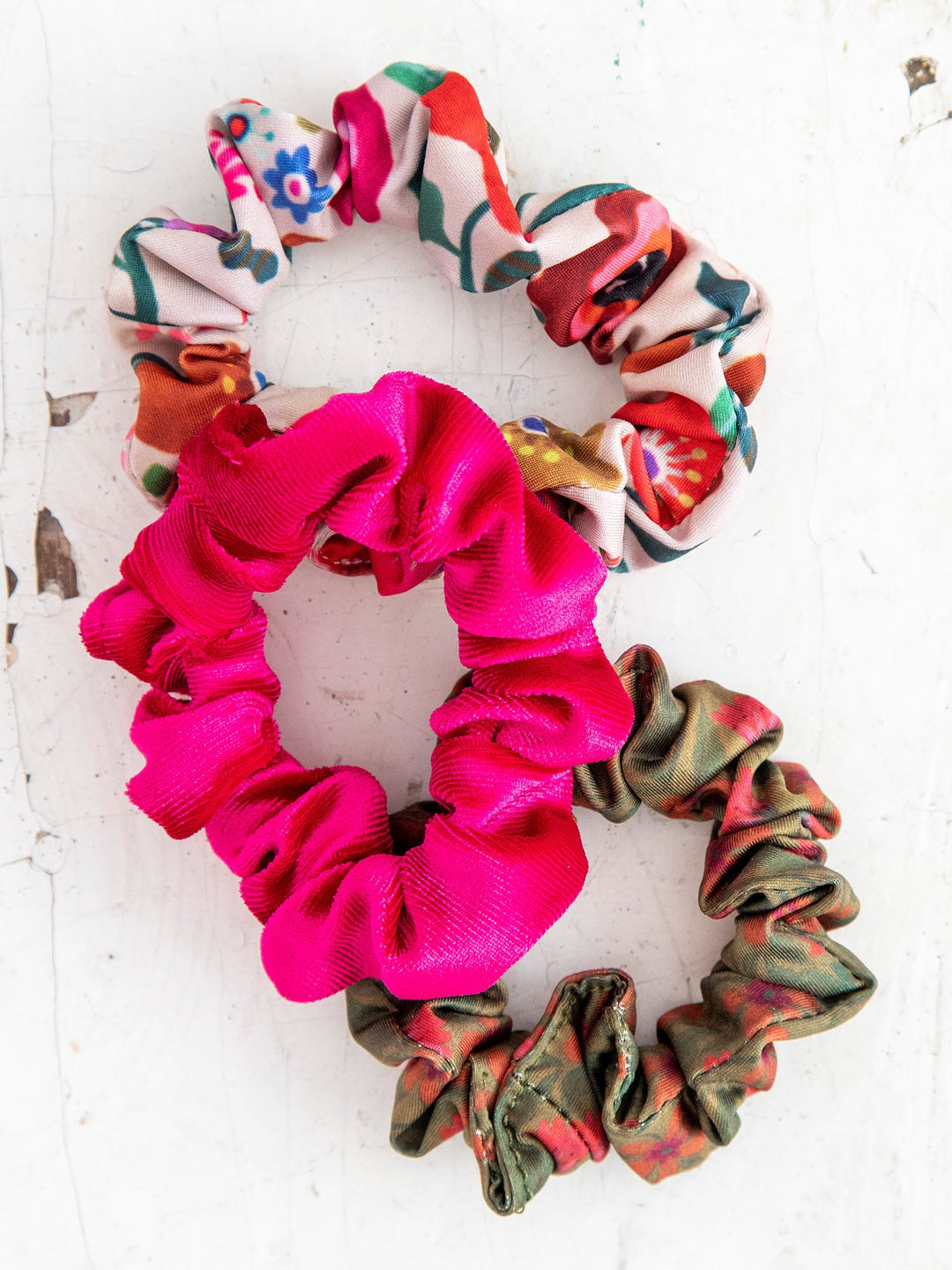 S/3 Scrunchies Floral