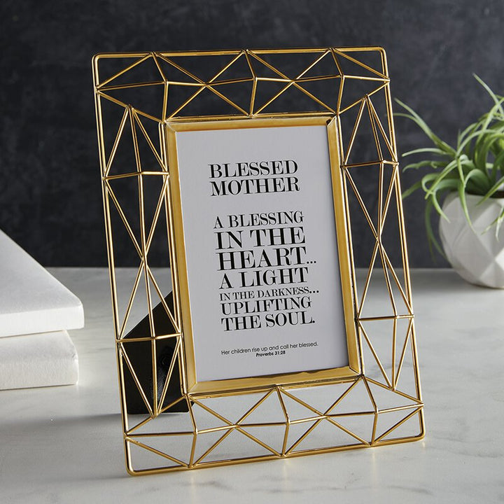 Photo Frame - Geometry - Gold