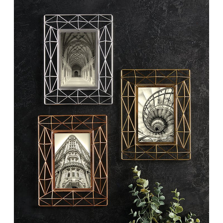 Photo Frame - Geometry - Gold