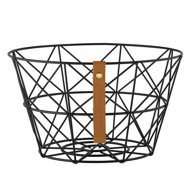 Wire Baskets - Gratitude - Black - Round