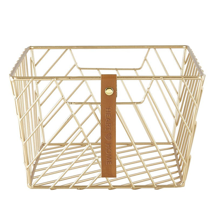 Wire Baskets - Gratitude - Gold - Rectangle