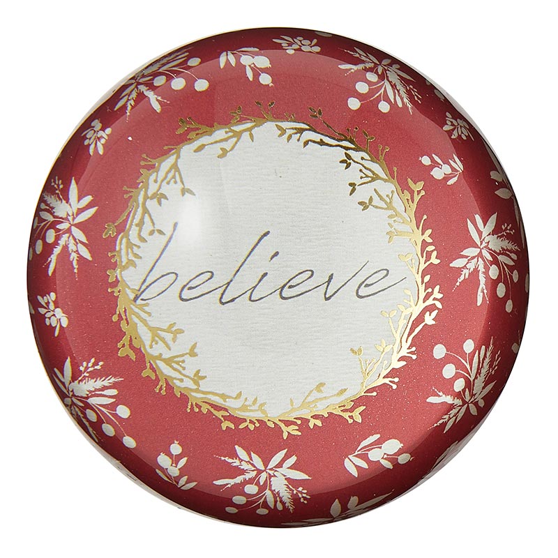 Glass Paperweight Dome- Believe