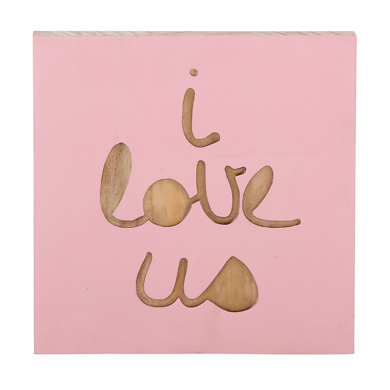 Wall Décor - Wooden Plaque - I Love Us