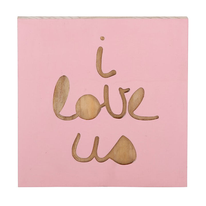 Wall Décor - Wooden Plaque - I Love Us