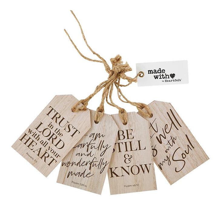 Wood Tag Set Inspirational - It is Well