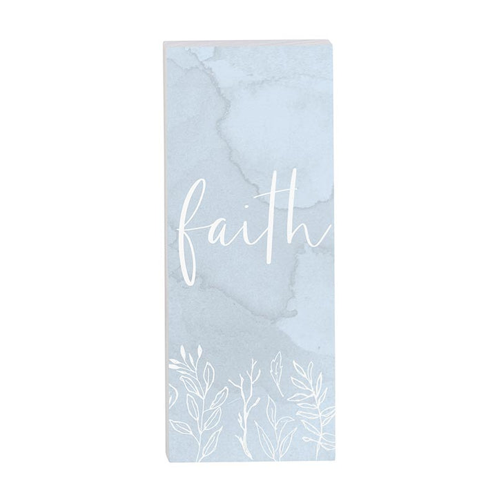 Tabletop Décor Vertical Block - Faith