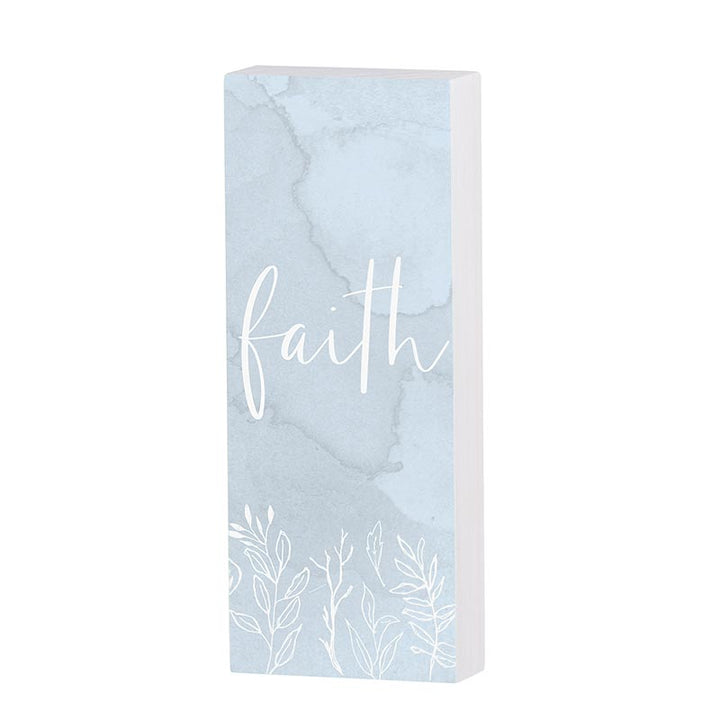 Tabletop Décor Vertical Block - Faith