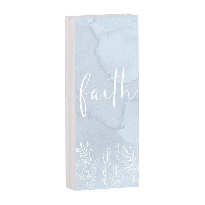 Tabletop Décor Vertical Block - Faith