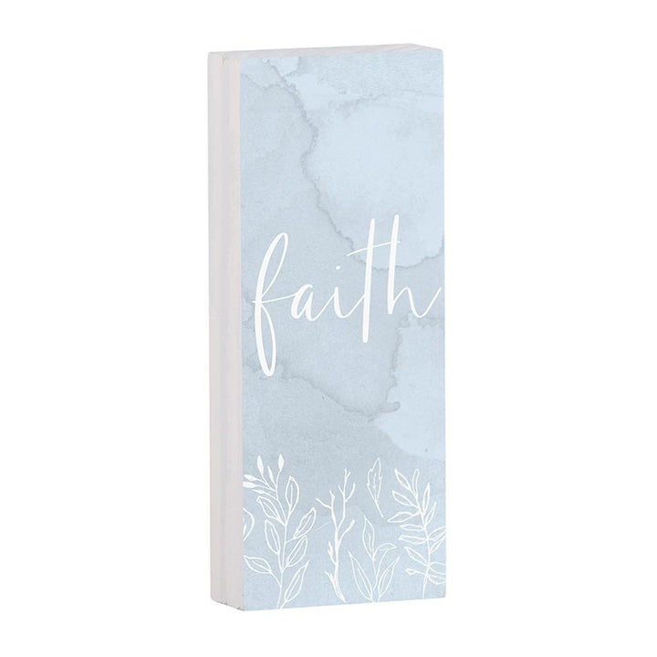 Tabletop Décor Vertical Block - Faith