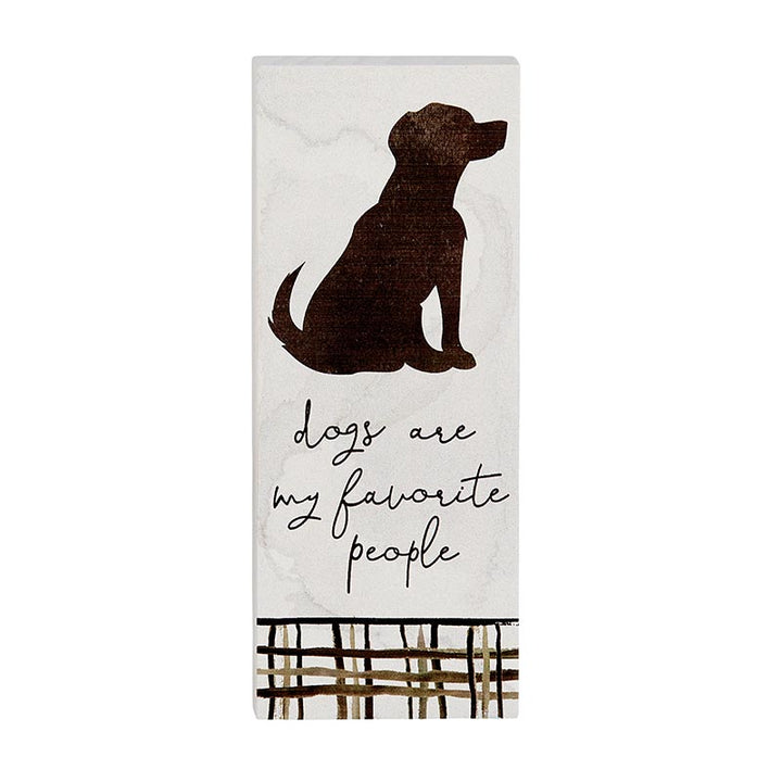 Tabletop Décor Vertical Block - Favourite Dog