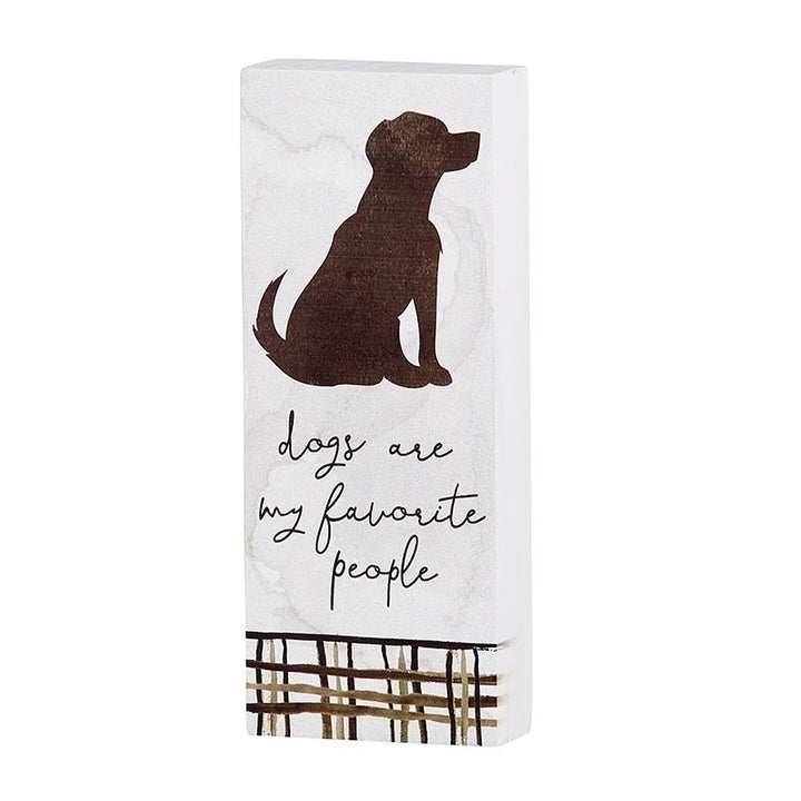 Tabletop Décor Vertical Block - Favourite Dog